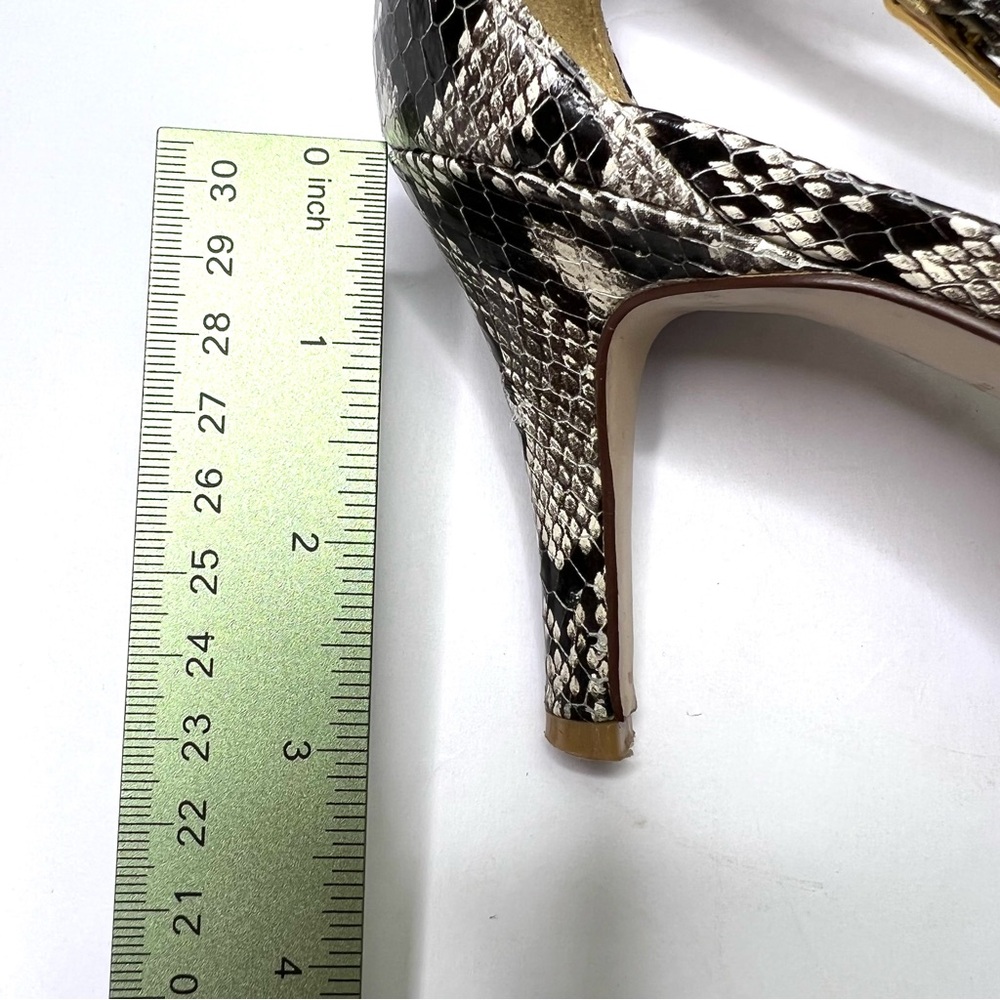 Cole Haan Snakeskin Heels Slingback Pumps Pointed Toe Classic Shoes Size 9 - Picture 4 of 15